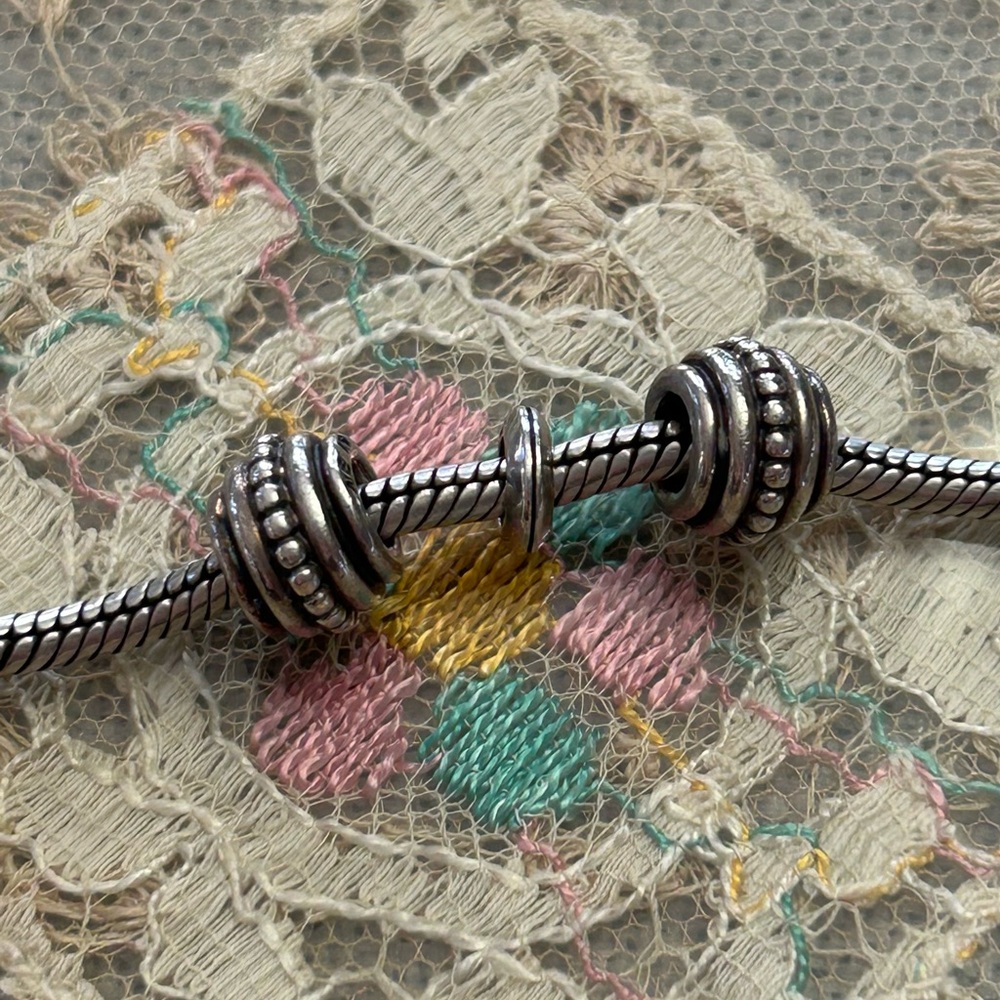 Pandora retired set Hopi sterling silver beads and small spacer charms 925 ALE